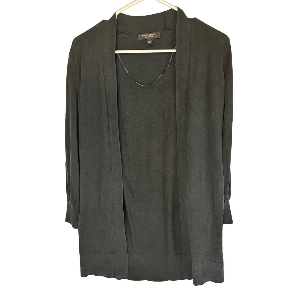 Banana Republic Black Long Cardigan Small